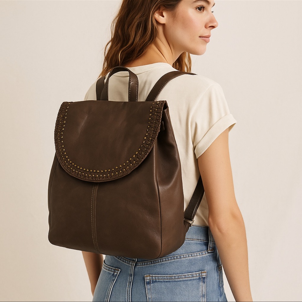 Free People(New) Portia Leather Backpack